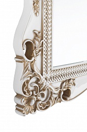 Водолей Мебель для ванной "Версаль 105" белая/золото, зеркало Кармен в раме – фотография-2